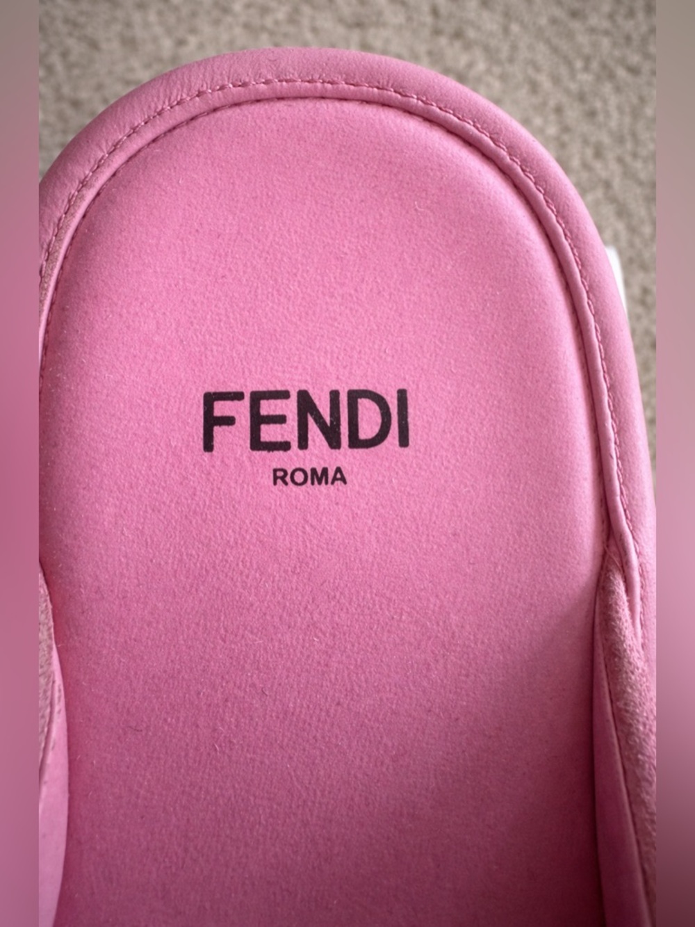 Fendi Platform Wedge Sandals Pink Suede 85mm Size 41 US 10 - Picture 7 of 16